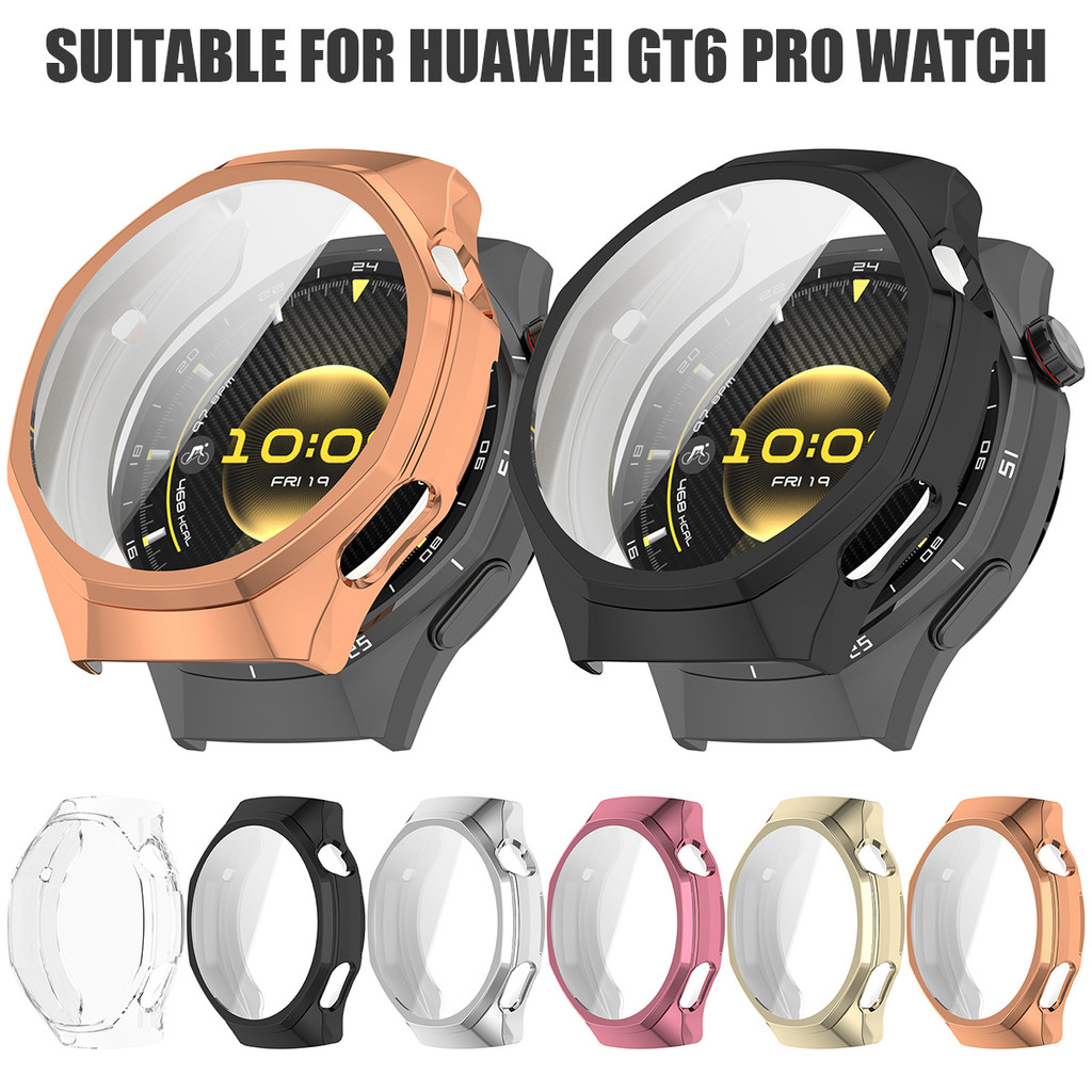 เคสเต็มรูปแบบสําหรับ Huawei Watch GT 6 pro 46 มม. เปลี่ยน 360 หน้าจอ TPU อุปกรณ์ป้องกัน