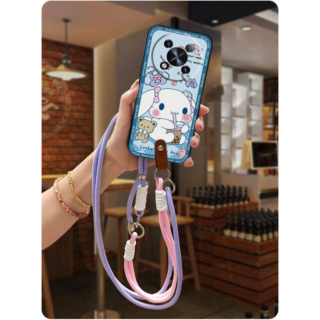 สร้อยคอแนวทแยงเคสโทรศัพท์สําหรับ Itel RS4/S666LN ป้องกัน Soft Case Crossbody กันน้ํา TPU Full wrap อ