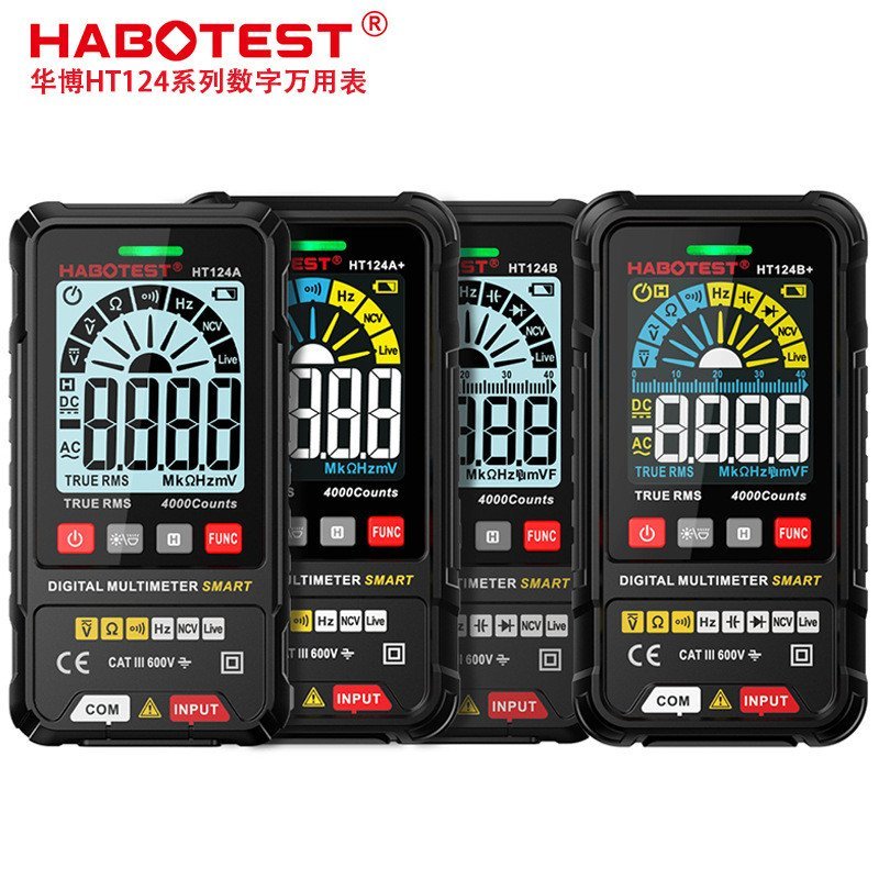 H ABOTEST Meter Series มัลติมิเตอร์ความแม่นยําสูงสมาร์ท Anti-Burn Factory Store HT124 มัลติมิเตอร์ดิ