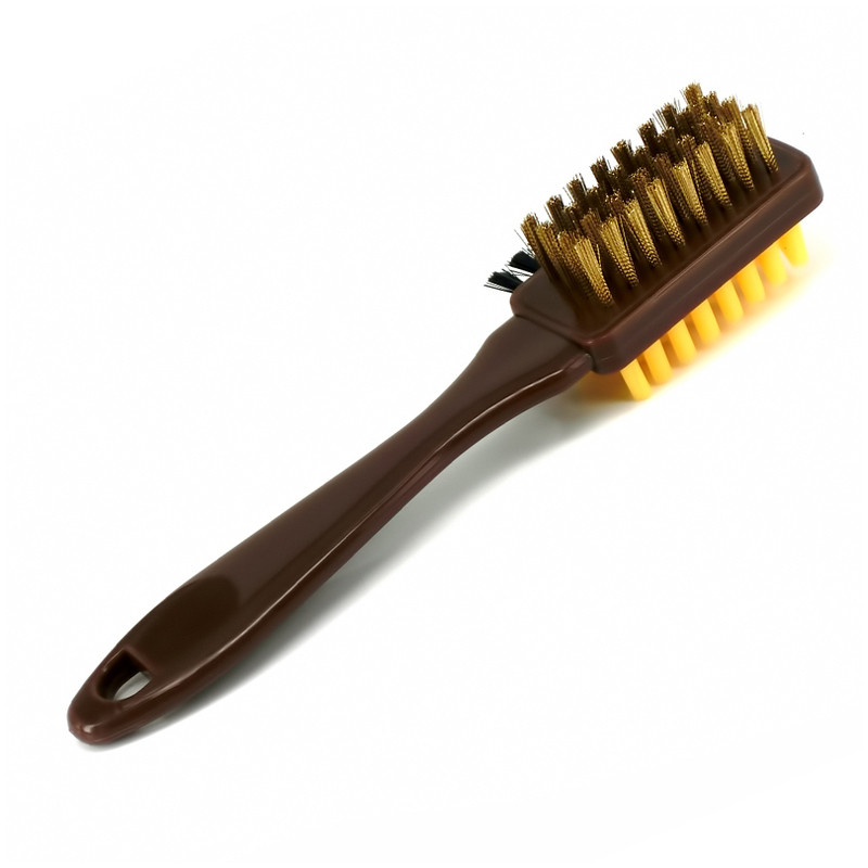 New Product#Suede Three-Sided Shoe Brush Suede Leather Sheepskin Snow Boots Cleaning Brush Nubuck Le