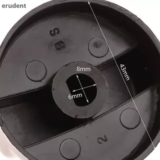 Erudent 2PCS 8 มม.พลาสติกทั่วไปเตาแก๊สเปลี่ยนปุ่มควบคุมช่วงเตาอบลูกบิดสําหรับ Benchtop Burner ใหม่