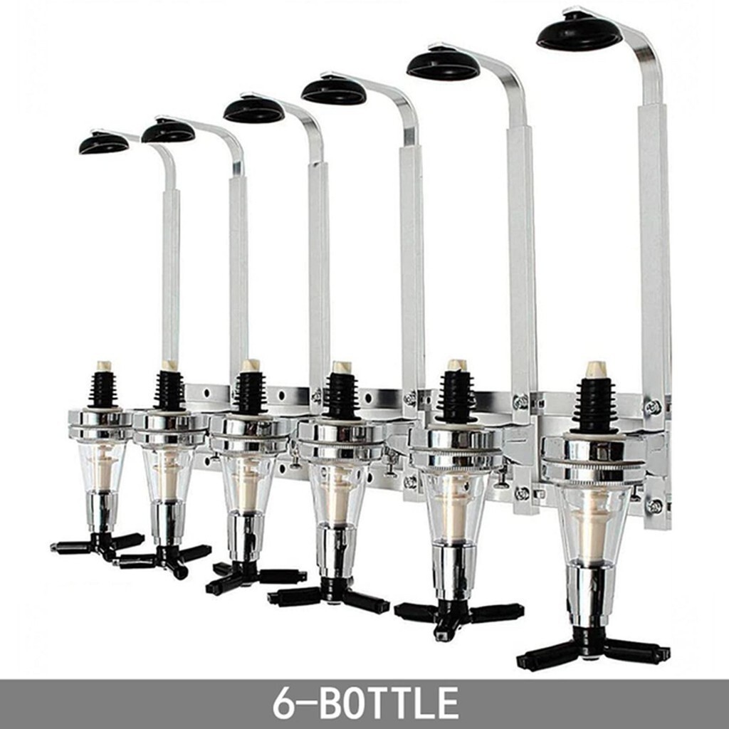 [svzfjuv] 6 Bottle Liquor Dispenser Alcohol Liquor Dispenser for Wine Beer Alcohol Beverage
