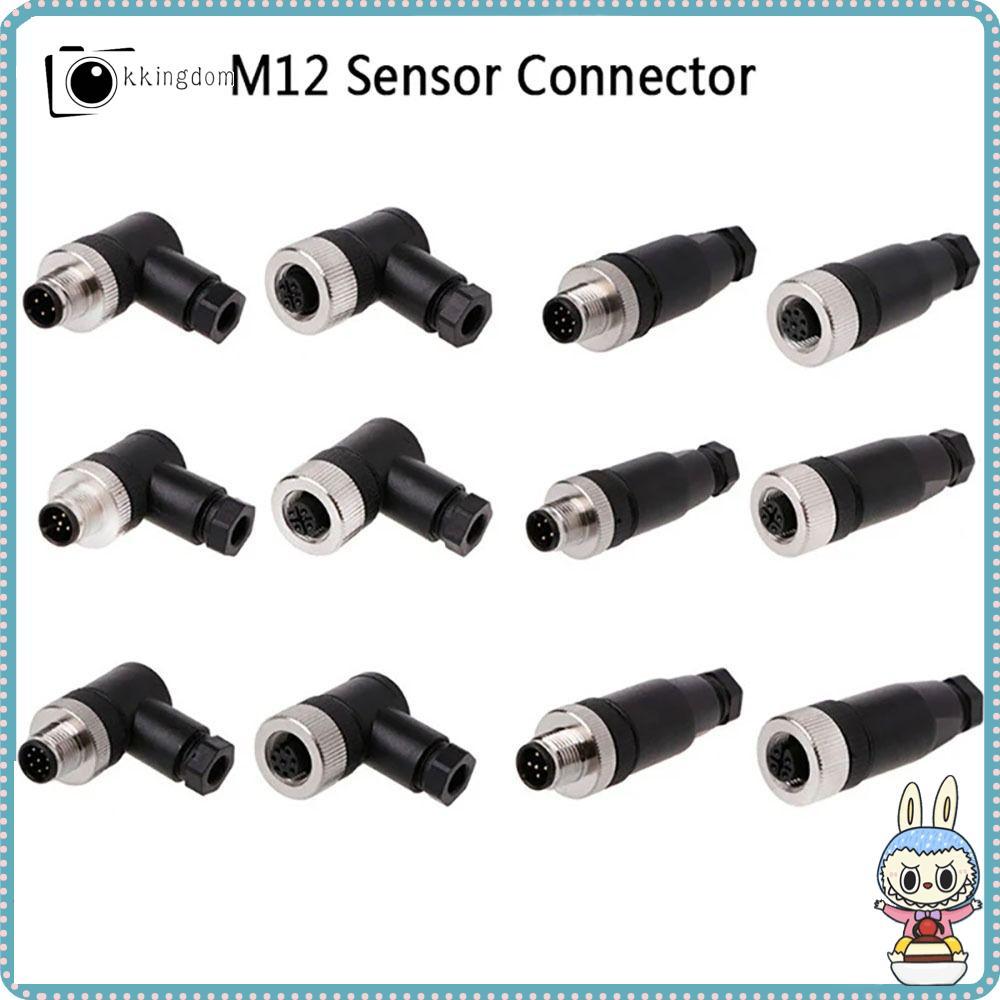 KKINGDOM M12 Sensor Connector, Connector 4 5 8 Pin M12 ปลั๊กการบิน,ชายหญิงซ็อกเก็ต PG7 Sensor Plug ส
