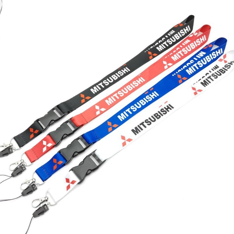 โลโก้รถแขวนเชือกทํางาน Permit Lanyard โทรศัพท์มือถือ Halter คอแขวนสําหรับ Mitsubishi Lancer Outlande