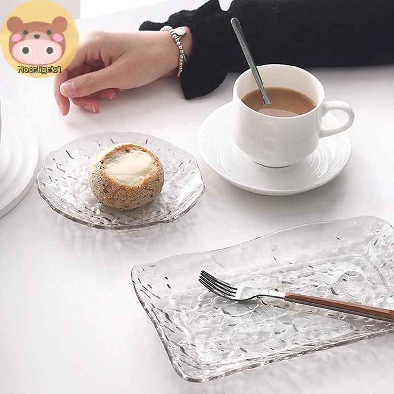 Moonlights1 โปร่งใสถาดเก็บคริสตัลจานผลไม้บ้านผลไม้แห้งจานห้องนั่งเล่นขนมถาดขนมเสิร์ฟห้องครัว EN