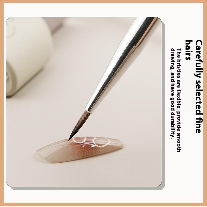 [Further] Nail Art Brush Checker Nail Drawing Painting Line Brush UV Gel Brush Detail Brush Nail Art Tool อะคริลิค DIY Design Nail Tool [TH] - รูปที่ 5