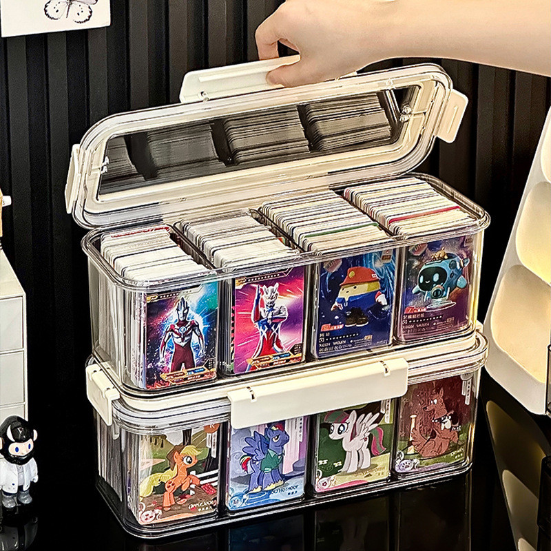 My Little Pony Card Storage Box Nezha Ultraman Card Small Card Display Stand Transparent Compartment