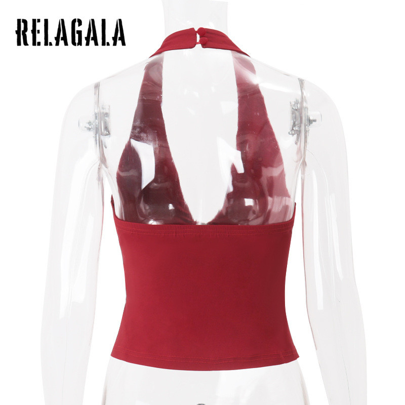 RELAGALA เสื้อชั้นในสตรีแบบจุ่มเอวสไตล์เซ็กซี่ แฟชั่นสีทึบปี 2025 — صورة 7