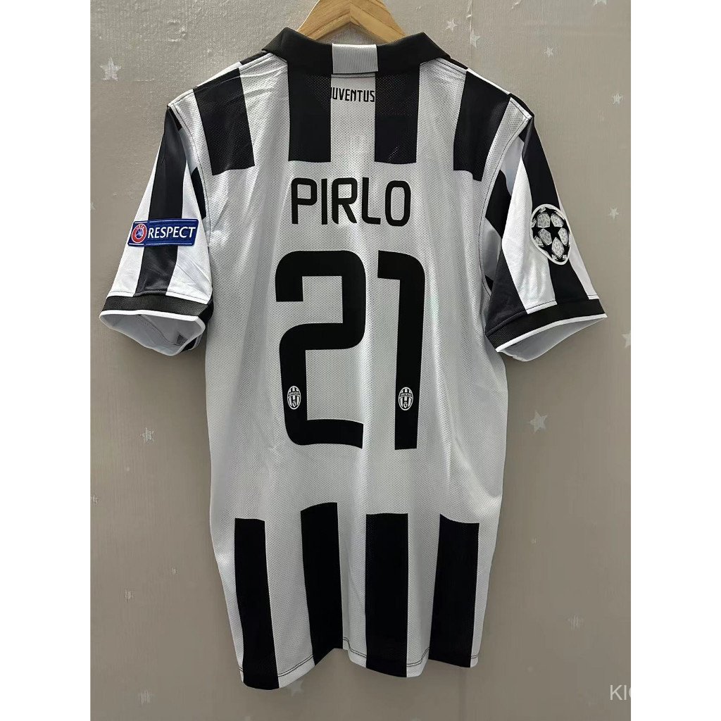 14-15 Juventus Vintage Style Retro Football Jersey TEVEZ PIRLO Customing Shirt