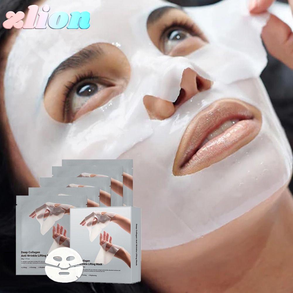 ZLION 5pcs ยก, Generic Overnight Collagen Face, Firming Lifting ต่อต้านริ้วรอยคอลลาเจน Real Deep Fac