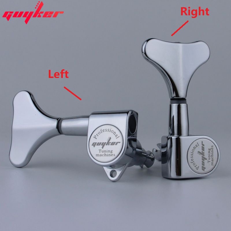 GUYKER Headstock จูนเนอร์เบสปิดผนึก หัวเครื่องโครเมียม