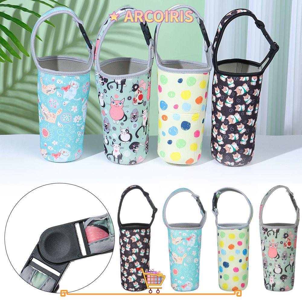 ARCOIRIS Cup Sleeve Tote Bag Carrier Cup Pouch Anti-Hot Tumbler Water Bottle Bag