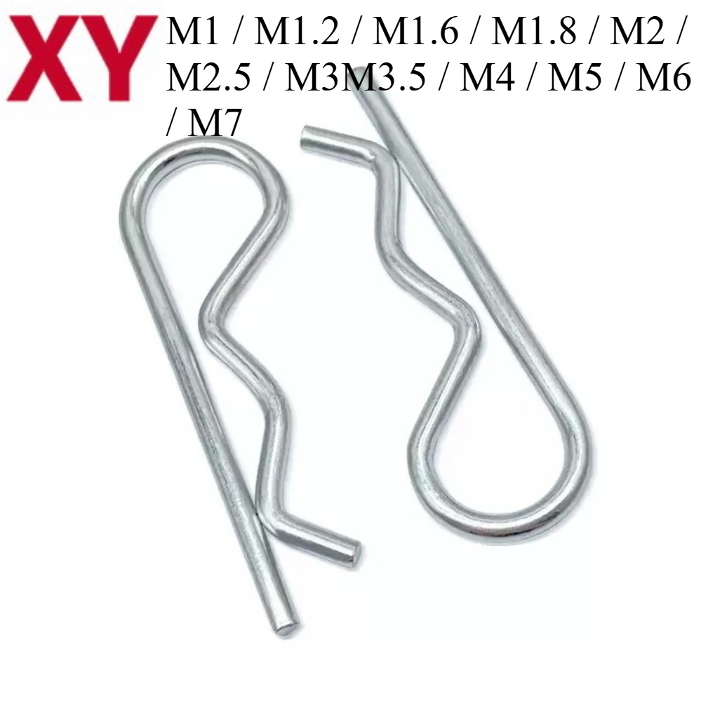 XY Zinc - Plated Spring Cotter Pins, Sizes M1 to M7 - High - Quality Fasteners for All Your Projects