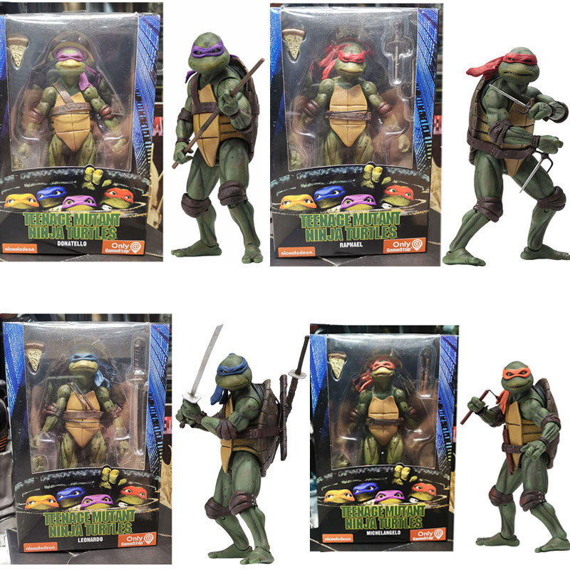 NECA TMNT 1990 Movie Limited Edition 7 นิ้วรูปการกระทําเต่านินจาวัยรุ่นสะสม