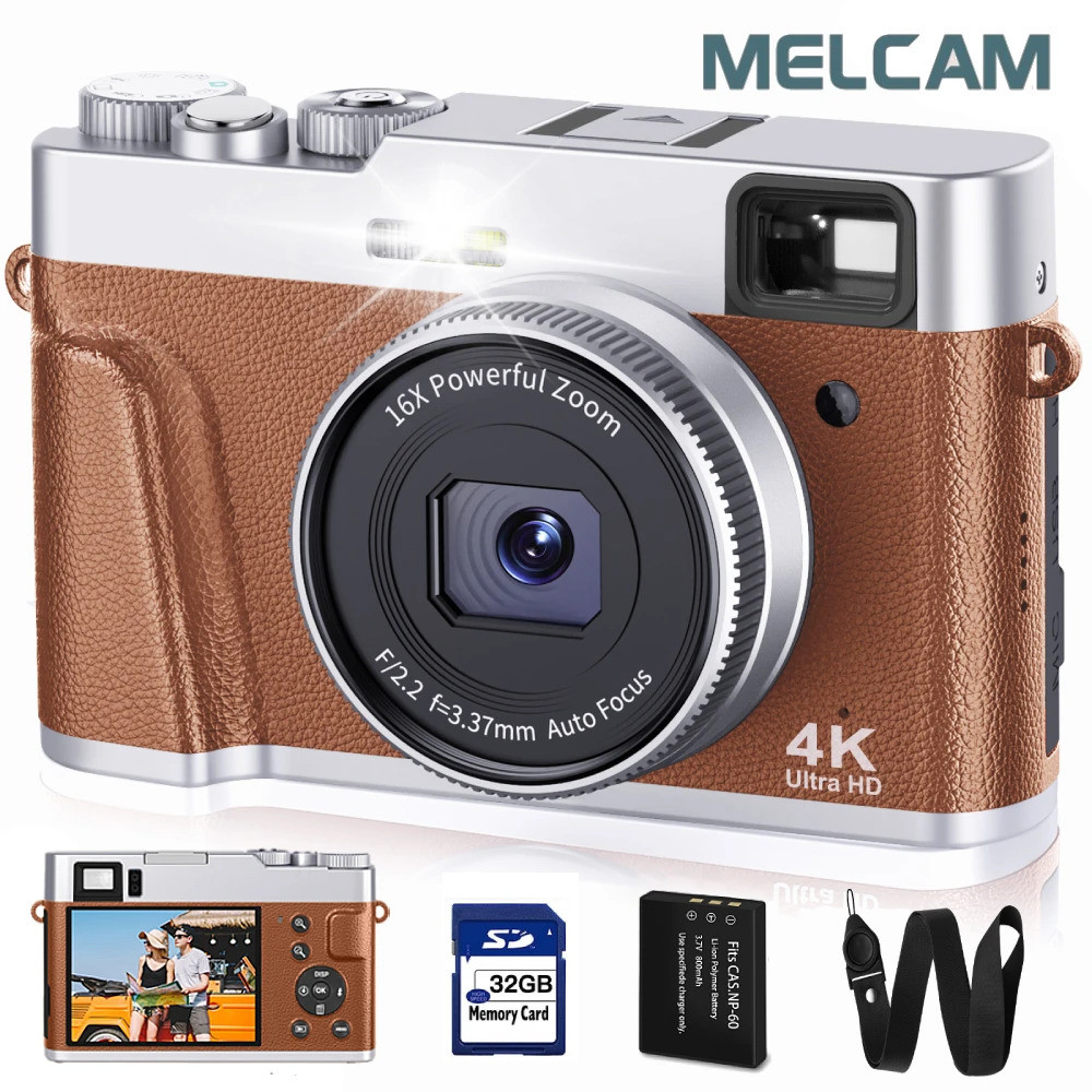 กล้องดิจิตอล 4k Auto Focus 48mp Vlogging Camera Youtube Anti - shake Video Camera ช่องมองภาพ Flash &