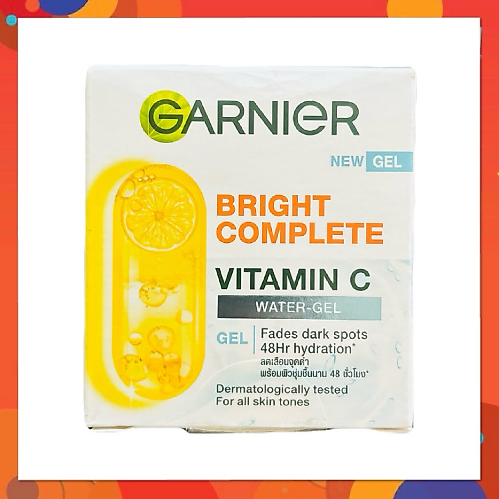 50 ml Water Gel การ์นิเย่ ไบรท์ คอมพลีท วิตามินซี วอเตอร์-เจล Garnier Vitamin C WATER Gel, Garnier Day, Night Cream