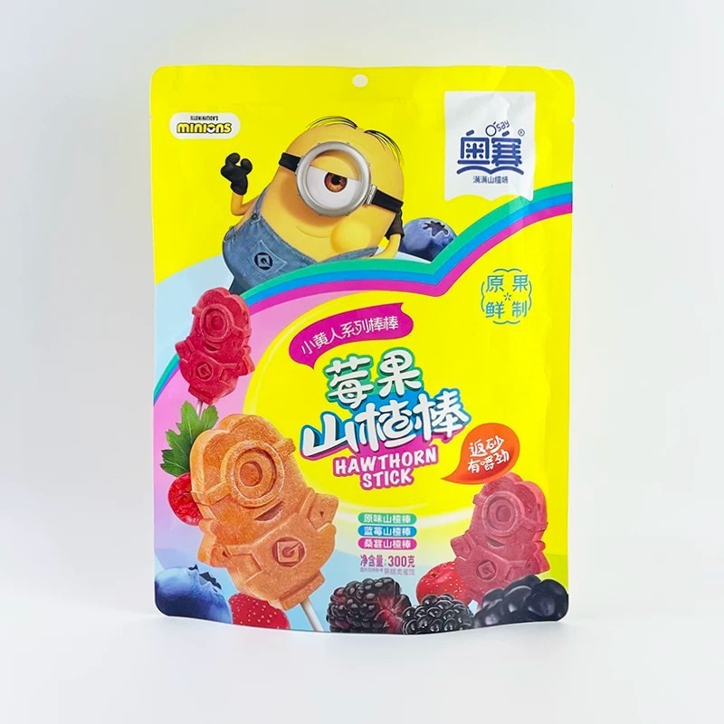 พร้อมสต็อกจัดส่งที่รวดเร็ว Osai Berry Hawthorn Stick 300g Minion Series บลูเบอร์รี่ Mulberry Origina