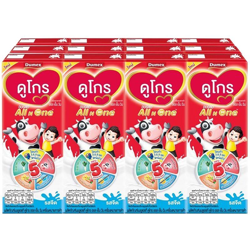 ดูโกรออลเอ็นวันยูเอชทีรสจืด 180มล. แพค 12 Dugro All n One UHT Plain 180ml. Pack 12 [หมายเลขบาร์โค้ด 8851359711312 ]