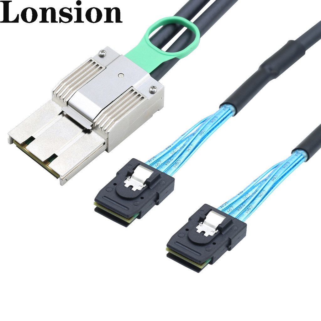[คลังสินค้าพร้อม] PCIE MINI SAS SFF-8088 8X I/O 68P ถึง 2 SAS 8087 36P 4X สายเชื่อมต่อ