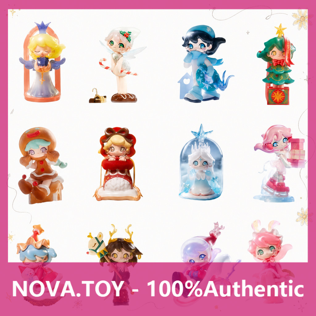 P POPMART POPMART AZURA Warm Winter Christmas Series รูปกล่องลึกลับตกแต่ง