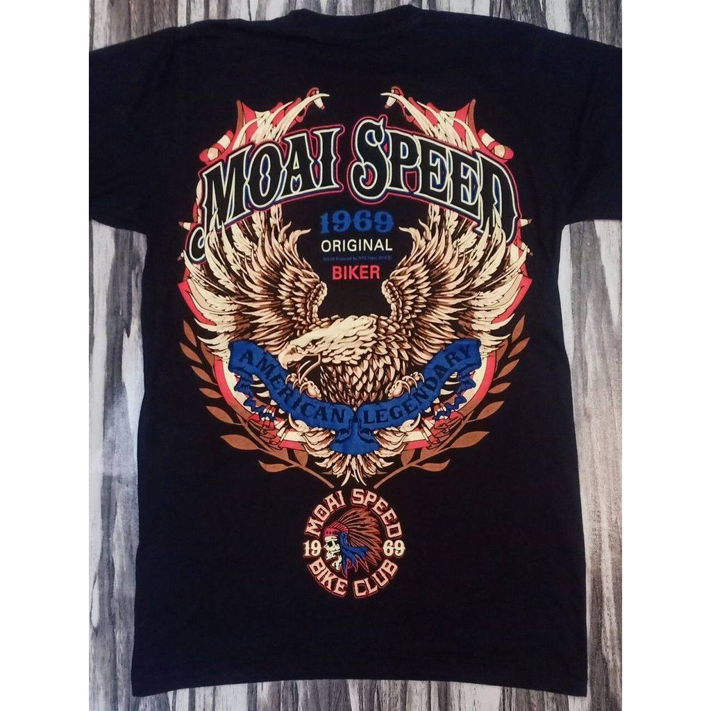 Ms08 Moai Speed Tshirt Jersey Vintage Bikers Culture Legendary Eagle 1969