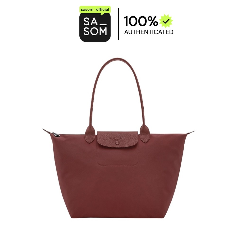 Longchamp Le Pliage One L Tote Bag Burgundy | ของแท้ ตรวจสอบโดย SASOM