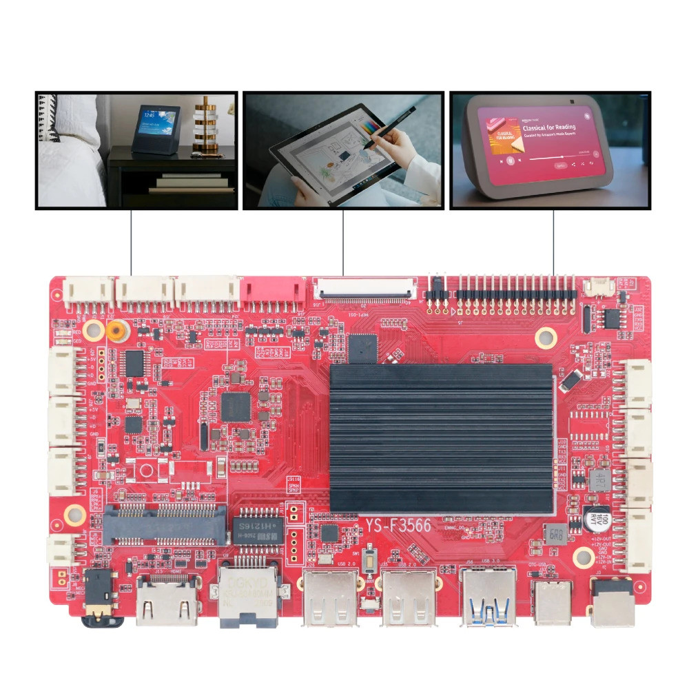 ผู้ผลิตคุณภาพสูง YS-F3566 Rockchip RK3566 บอร์ดพัฒนา MIPI LVDS ฝังเมนบอร์ด Android ผู้ผลิตสําหรับอุต