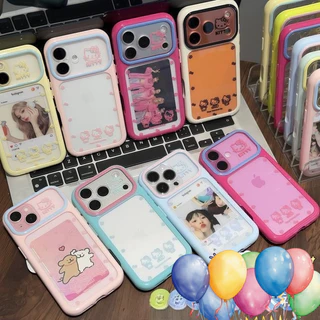 คู่สีความคมชัดหน้าต่างขนาดใหญ่เหมาะสําหรับ แอปเปิล 17 เคสโทรศัพท์มือถือ ไอโฟน16/15/13 โปร่งใส 14 ปกอ่อน 12 ผู้หญิง