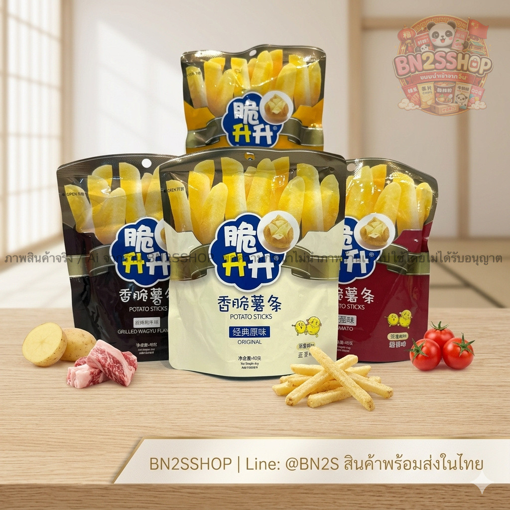 ซีรีเกิลมันฝรั่งแท่งทอดกรอบ CCS POTATO STICKS มี 4 รสชาติ พร้อมส่งในไทย 40 กรัม กรอบ อร่อย เคี้ยวเพลิน งานเทียบญี่ปุ่น