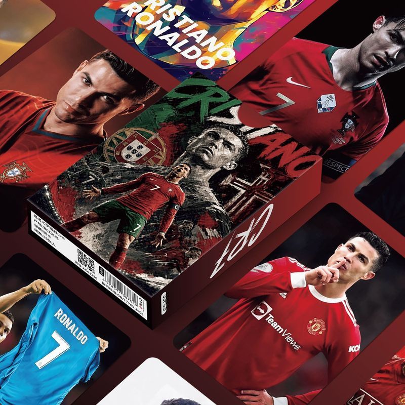 110 C Luo Laser Photocards High-value หล่อ Selfie World Cup Portugal Football Player Card 7.4 B