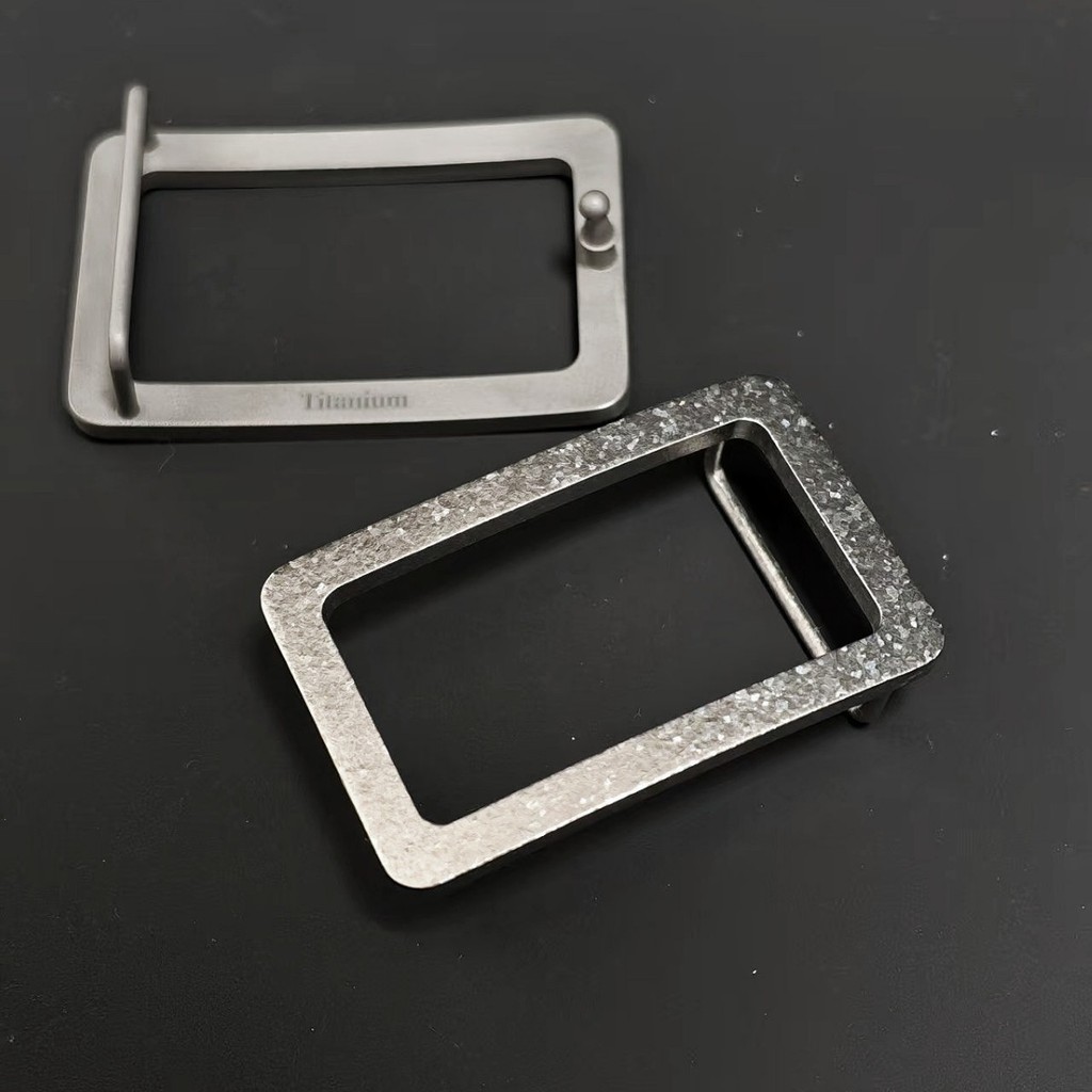 หัวเข็มขัดไทเทเนียมบริสุทธิ์00516|Hypoallergenic Smooth Board Buckle Letter Buckle Combine|ความกว้าง