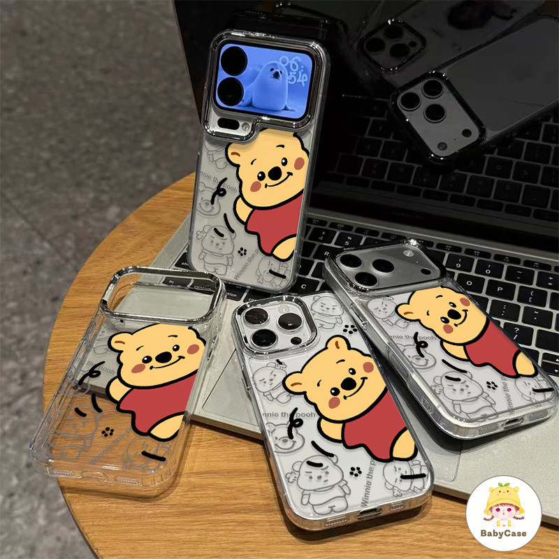เคสหมีน่ารักสไตล์อินสตา เข้ากับ IPhone 17 16 14 15 12 11 13 Pro Max XR X XS Max 16 15 7 8 Plus Air 16 13 12 Pro วัสดุTPU