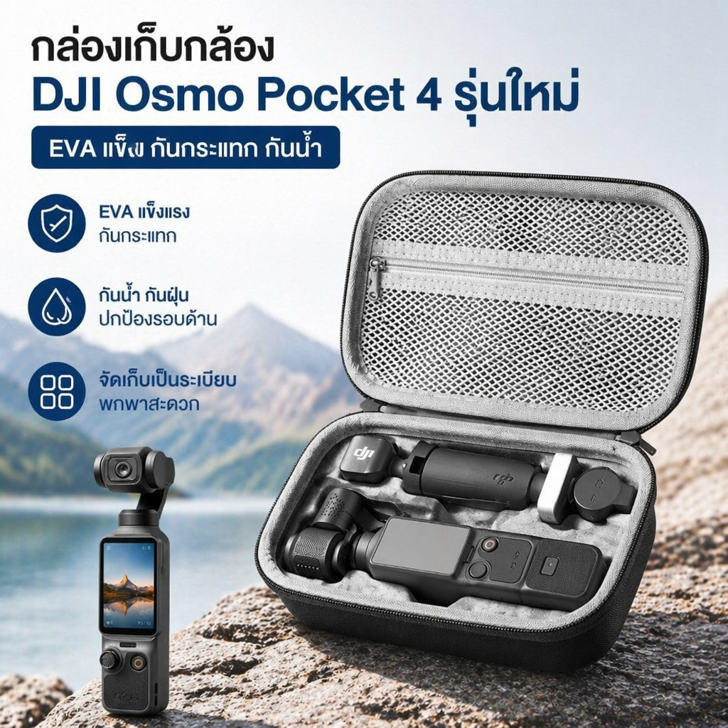 DJI Osmo Pocket 4 Carrying Case Hard Shell Storage Bag เคสป้องกันแบบพกพา  กล้องตําแหน่งกรณี