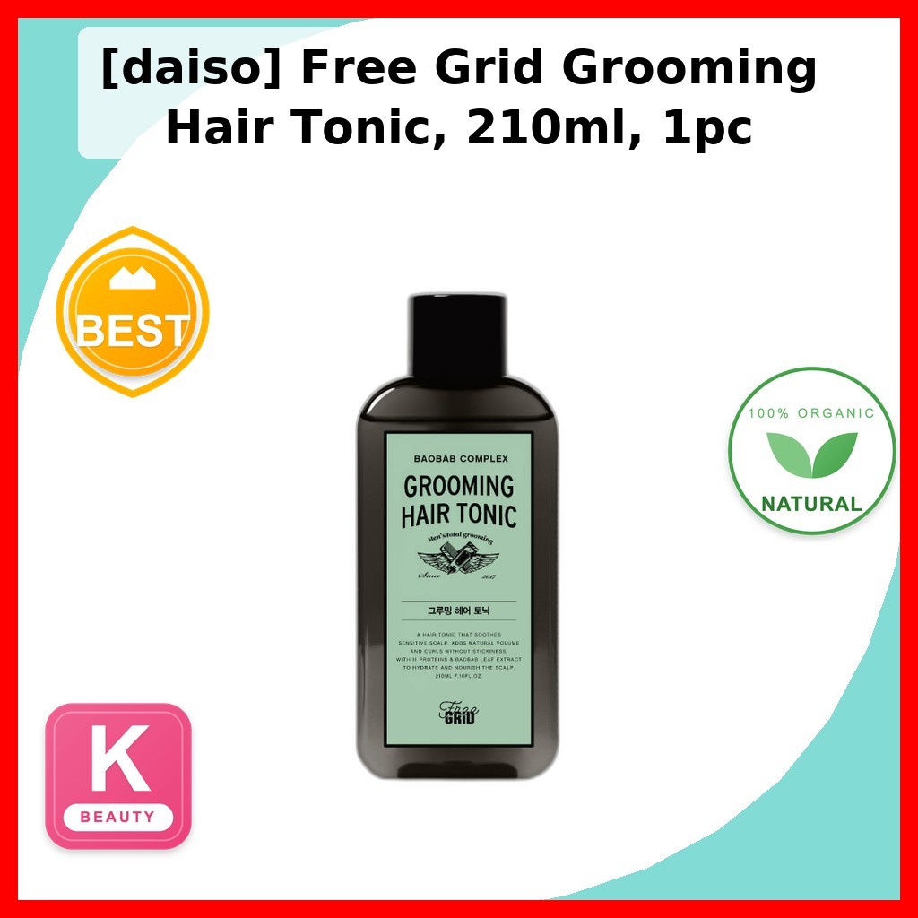 [daiso] Free Grid Grooming Hair Tonic, 210ml, 1pc / Korean Hair Tonic / Volume & Texture / ของแท้ 10
