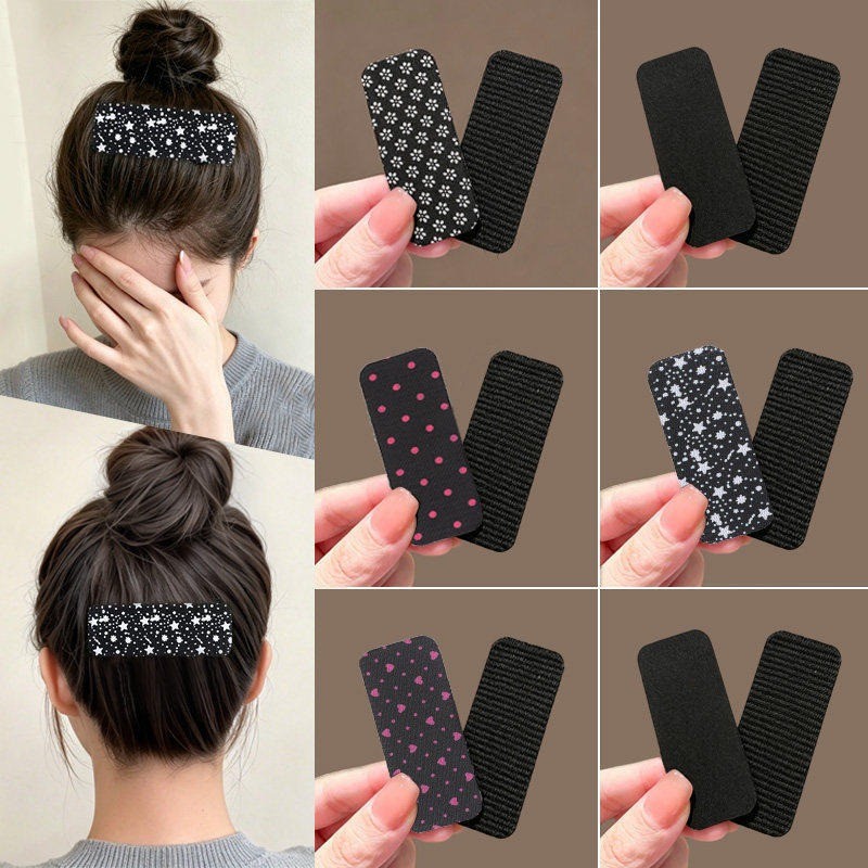 กิ๊บติดผม Velcro สีดําเกาหลี-Inspired Detail พร้อมจัดแต่งทรงผม Bun