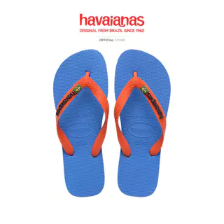 HAVAIANAS รองเท้าแตะ Brasil Logo BLUE/ORANGE 411085026092U_S6BLOR