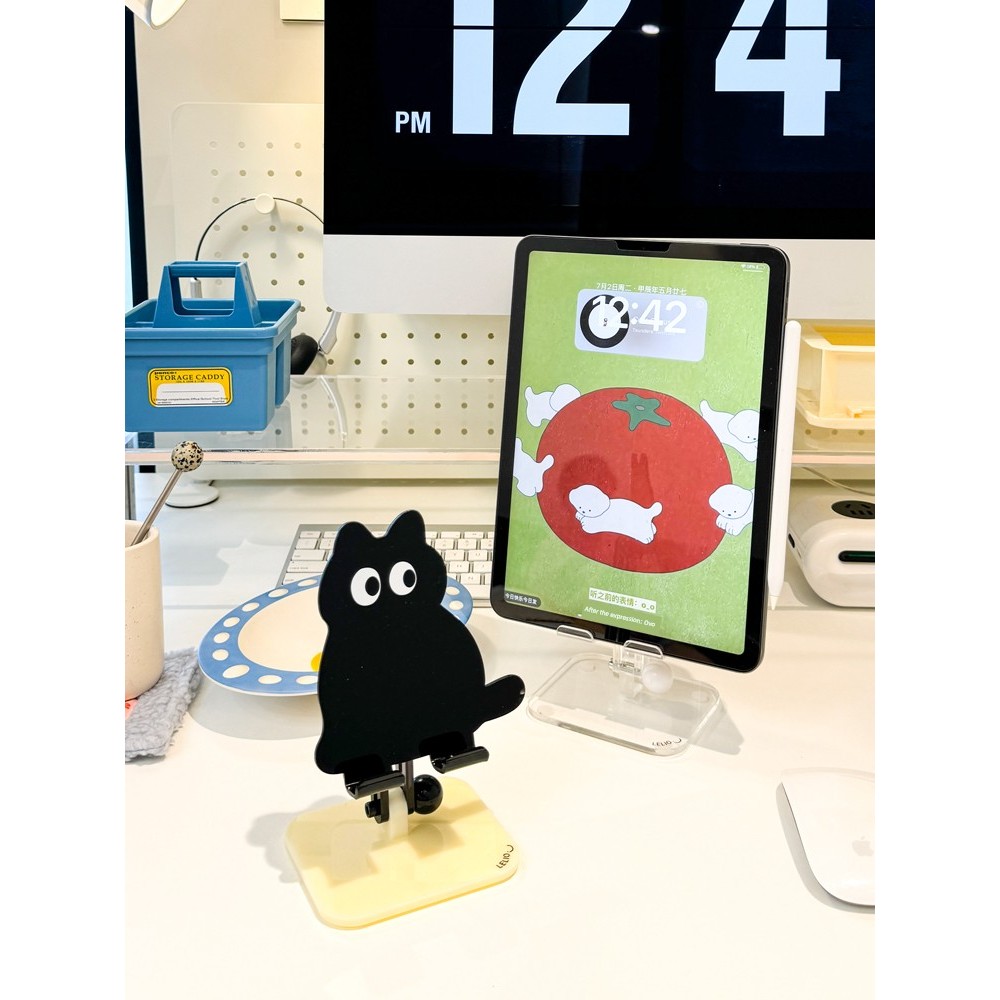 ผู้ถือโทรศัพท์น่ารัก litem desktop holder Picker น่ารักสนุกแมวเนื้อพรีเมี่ยมเดสก์ท็อป