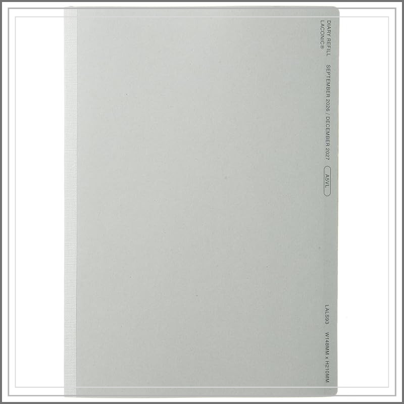 Laconic Diary Refill 2027 A5 B6 Weekly Monthly
