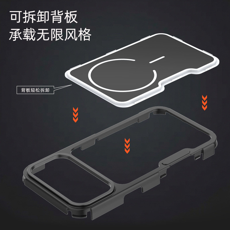 เหมาะสําหรับ แอปเปิล 17มือโปร เคสโทรศัพท์แม่เหล็กกันกระแทกเคสป้องกันโทรศัพท์แผงด้านหลังเปลี่ยนเคสโทรศัพท์ ไอโฟน 7.10