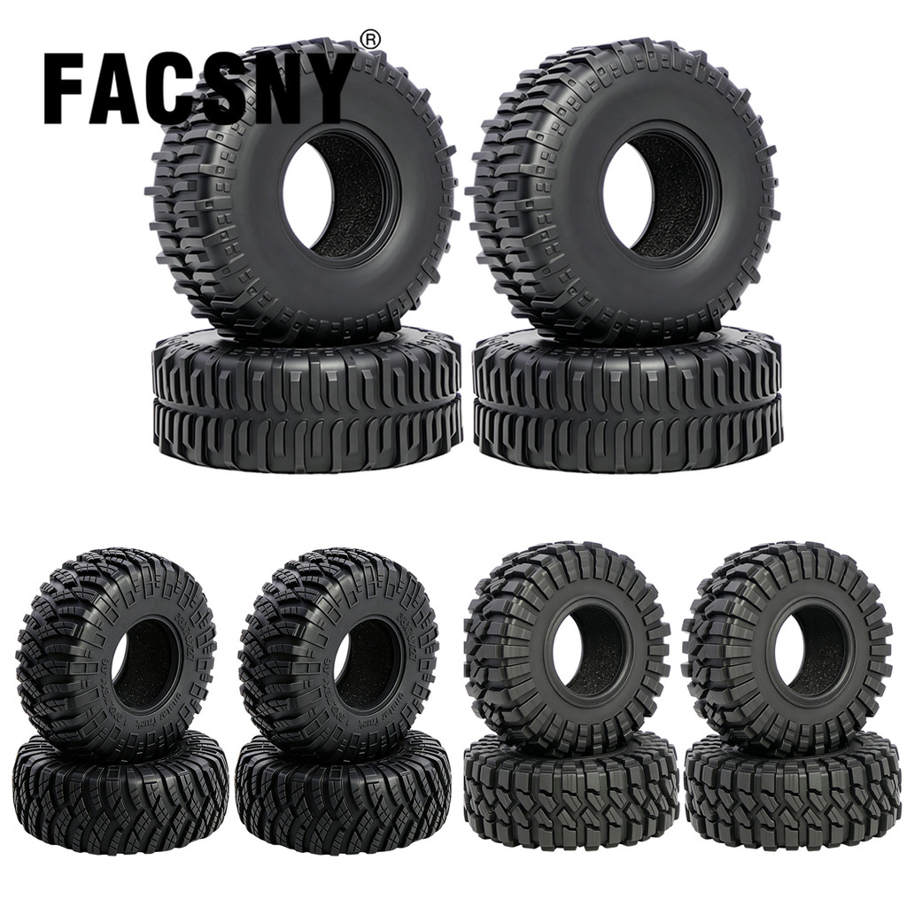 4 ชิ้น 1.3 "ยาง Tyres Mud Terrain ล้อยางสําหรับ 1/18 1/24 Micro Crawler TRX4M Axial SCX24 FMS FCX24 อะไหล่อัพเกรด