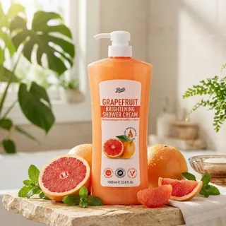Boots Grapefruit Brightening Shower Cream 1000 ml. บู๊ทส์ เกรปฟรุต ไบรท์เทนนิ่ง ชาวเวอร์ ครีม 1000 มล.