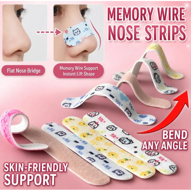 Shaping Nose Strip 16D Memory Keel Nasal Strip Adjustable Nose Shaper Nose Lifter เหมาะสําหรับรูปร่า