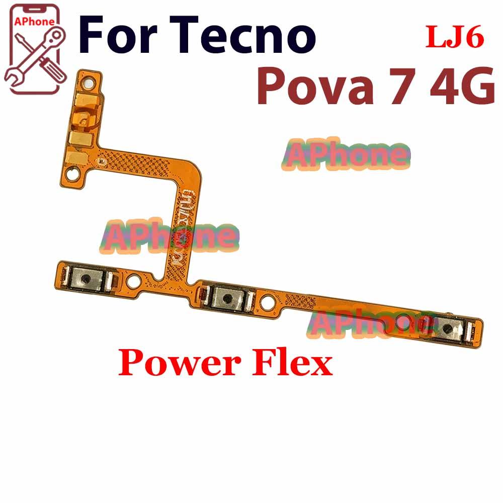 สําหรับ Tecno Pova 7 4G LJ6 Pova 7 Neo Power Volume On Off ปุ่ม Flex Cable