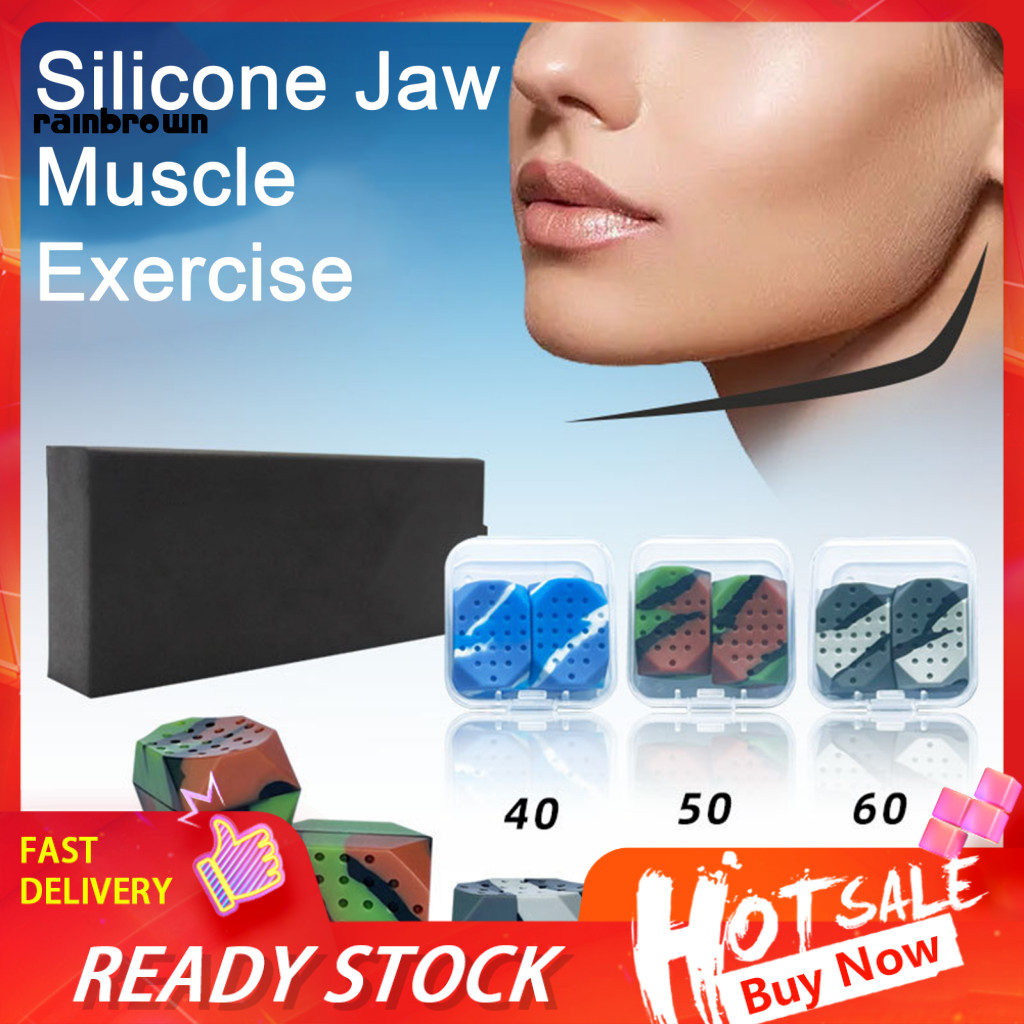 <rainbrown>เริ่มต้นJawlineเครื่องมือออกกําลังกายJawline Sculptingอุปกรณ์ 2pcs Jawline Exerciserสําหร