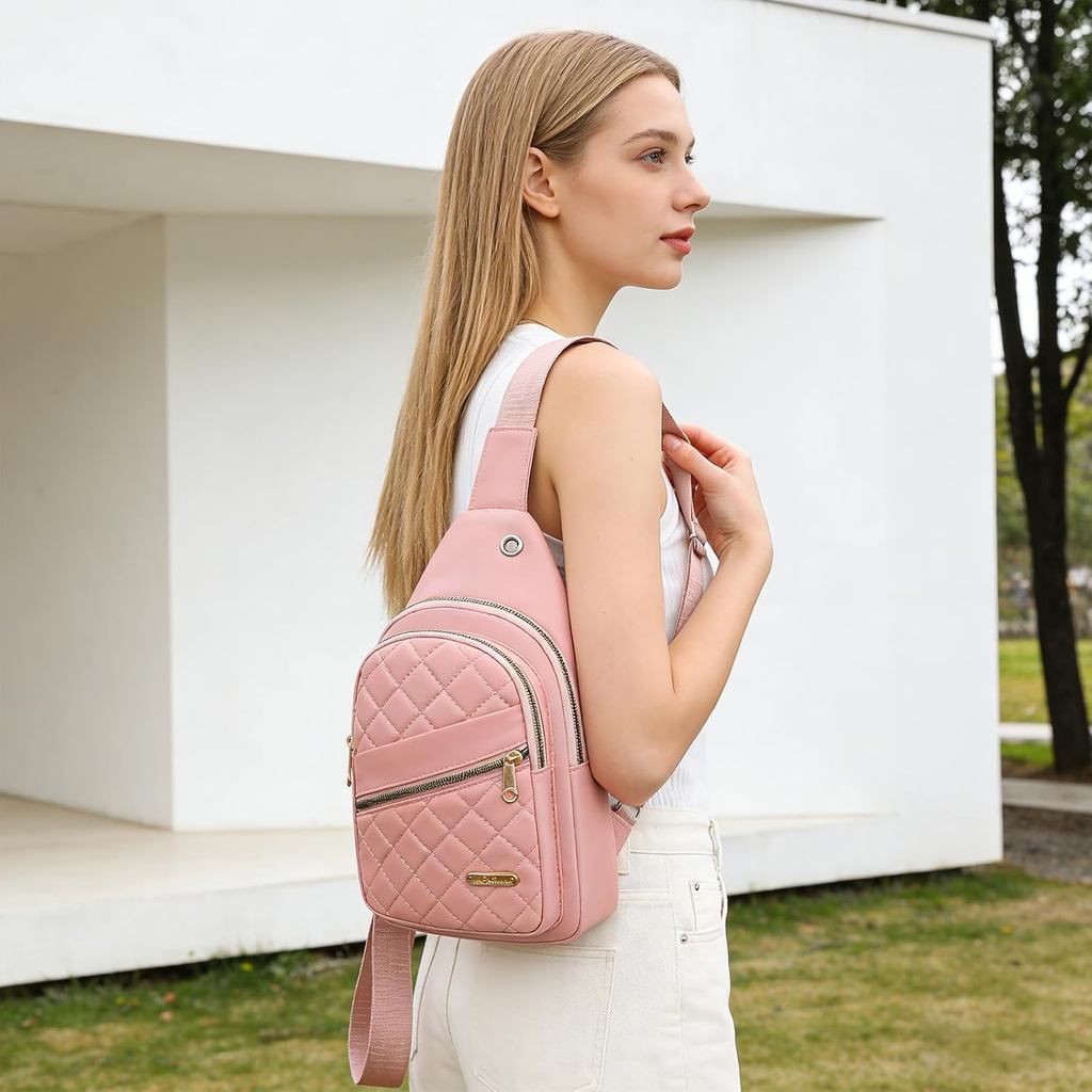 Messenger Bag Small Messenger Bag Backpack Women Messenger Bag-Pink