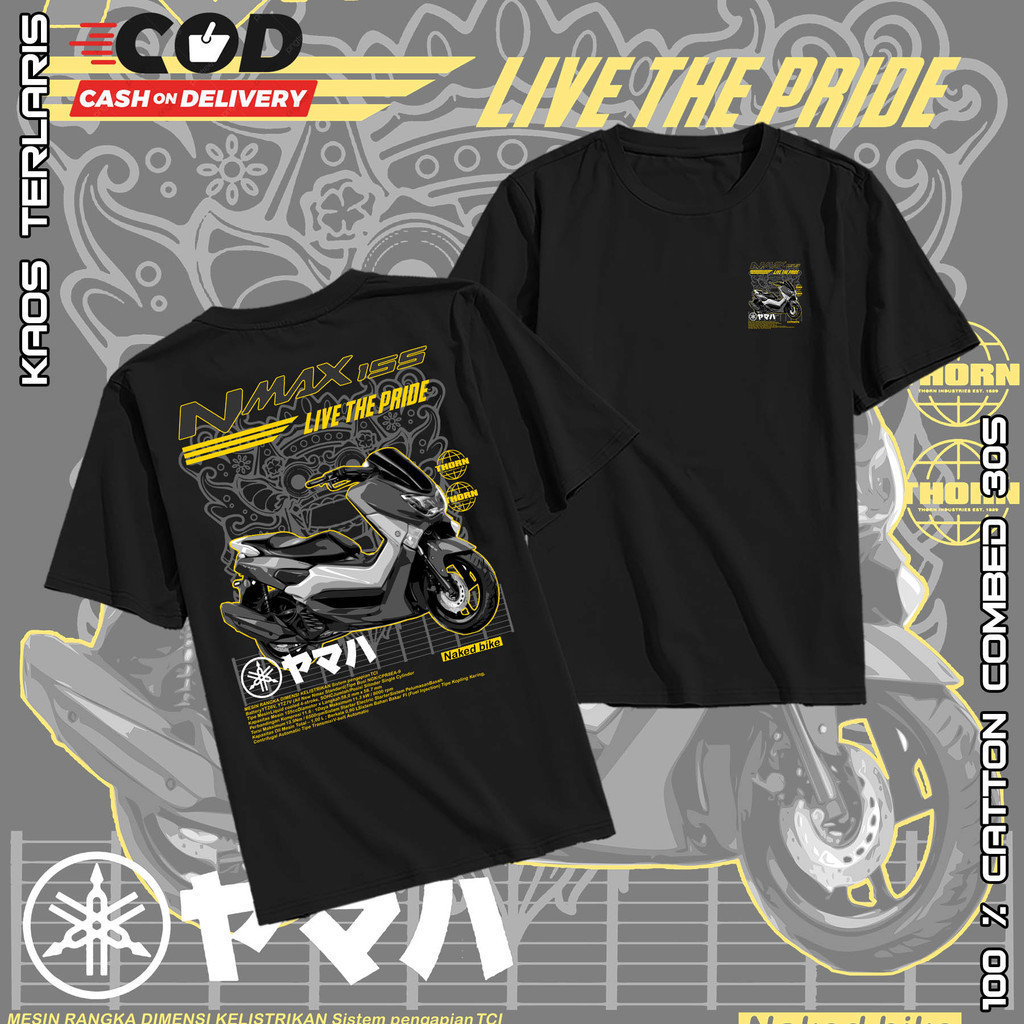 2026 แฟชั่น Yamaha Aerox 155 T shirt / Rider Motor Bike T-shirt / T-shirt Motor / Limited Edition
