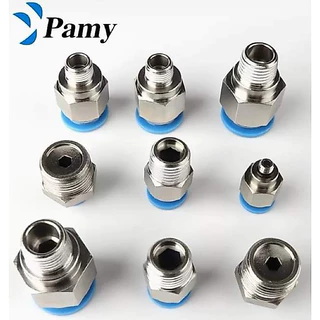PAMY MPC ข้อต่อลม ข้อต่อลมเกลียวนอก ข้อต่อตรง ข้อต่อลม6mm สินค้าพร้อมส่ง PC PNEUMATIC FITTING