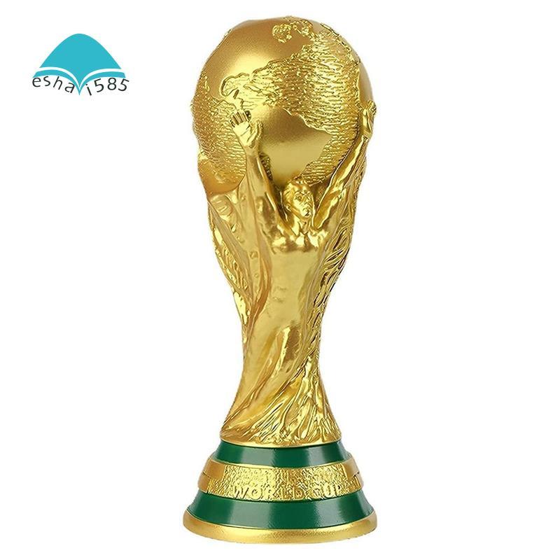 Eshai5852022ลูกฟุตบอล,ถ้วยรางวัลกาตาร์2022 Full Gold Platedถ้วยเรซินรุ่นของที่ระลึก