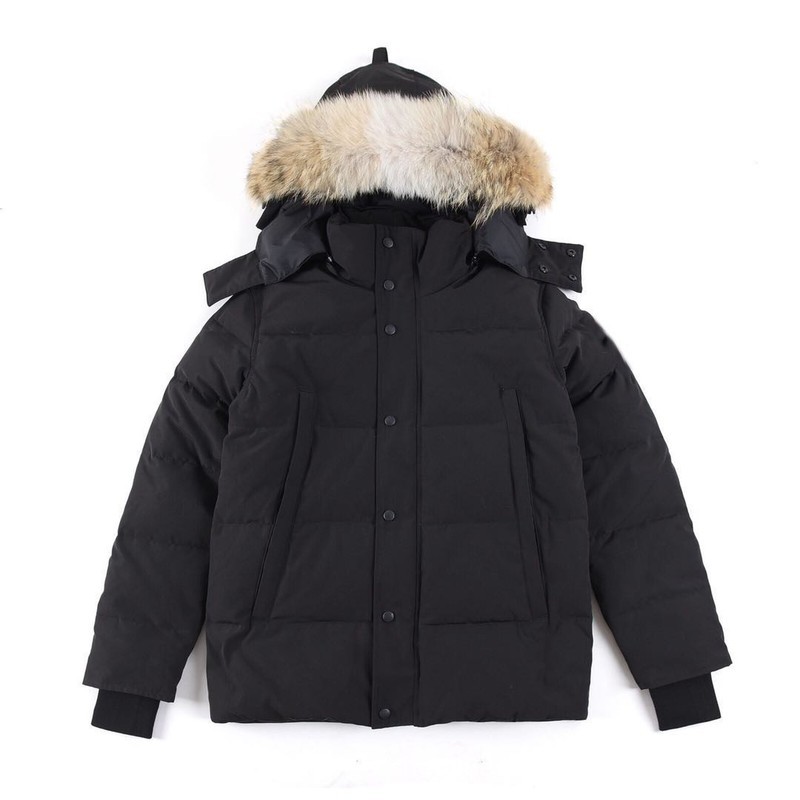 Big Goose Down Jacket 29 รูปแบบ Canada Wyndhaw ชาย Parka Overcoming Jacket พร้อมปกขนหมาป่า