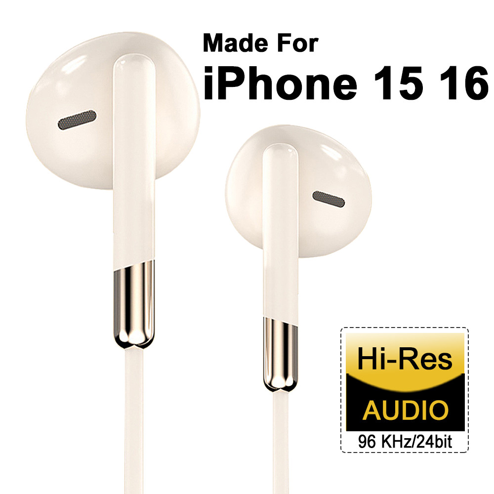 สําหรับ Iphone 15 16 17 E Pro Max Plus หูฟังแบบมีสายพร้อมไมโครโฟนเสียงรอบทิศทาง Usb Type C หูฟังสําห